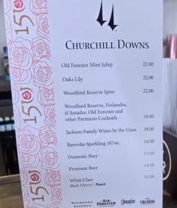 kentucky derby beer prices